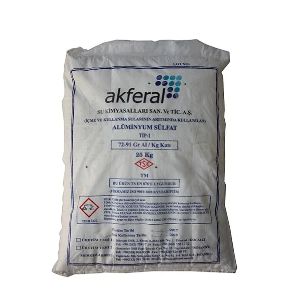 ALÜMİNYUM SÜLFAT 25 kg.